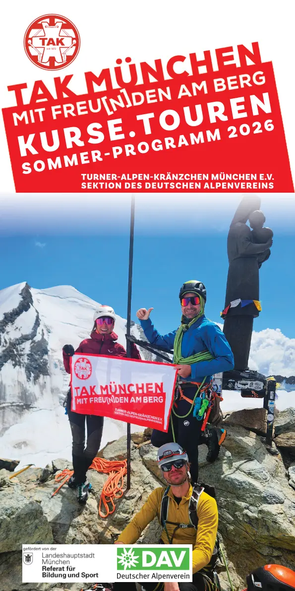 TAK Sommerprogramm 2026 | © DAV TAK